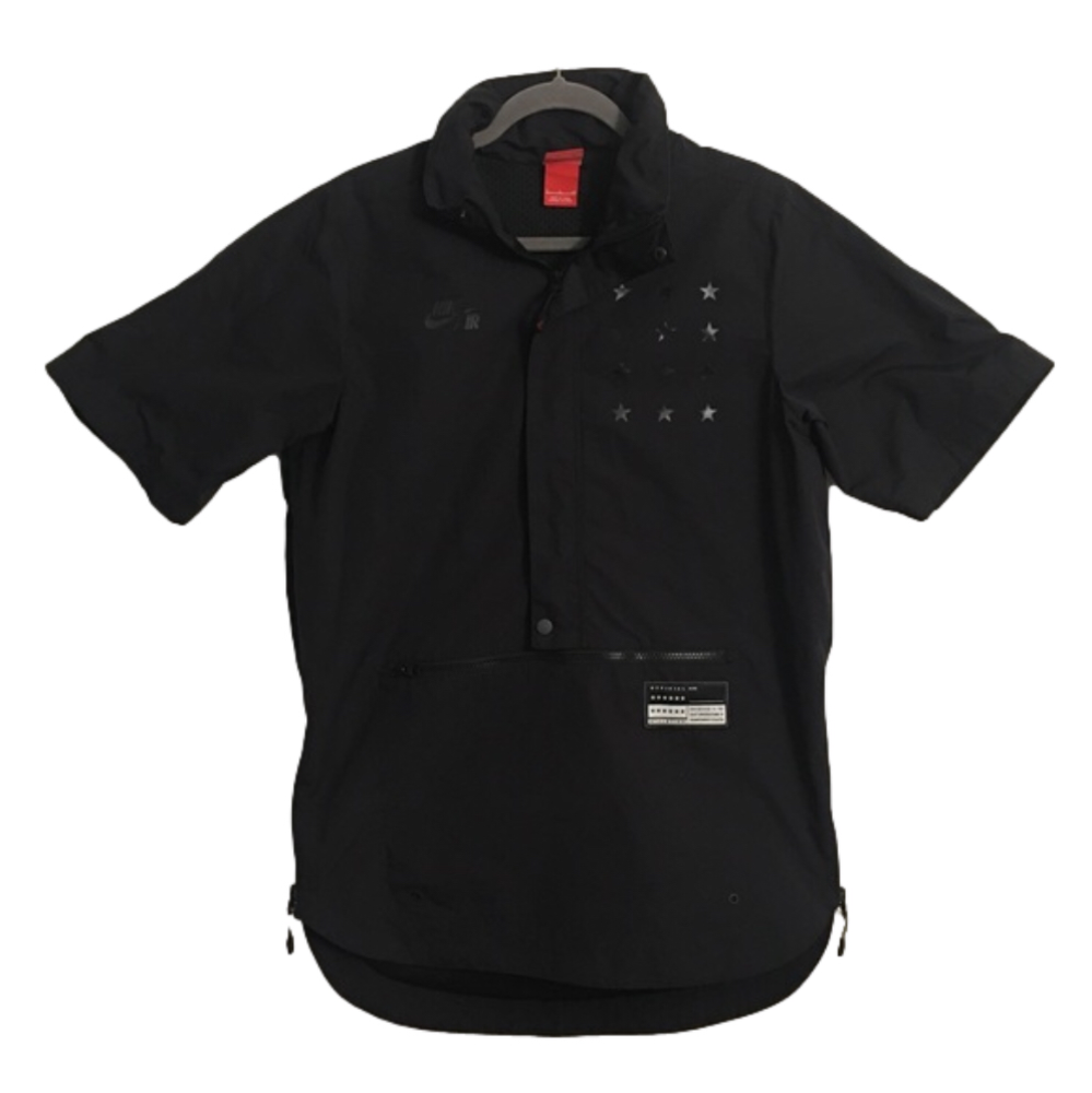 Nike Athletic Jacket Short Sleeve Athlete Tour Jacket Color: Black Size: Small
